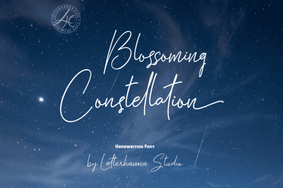 Blossoming Constellation: A Handwritten Font That Soars