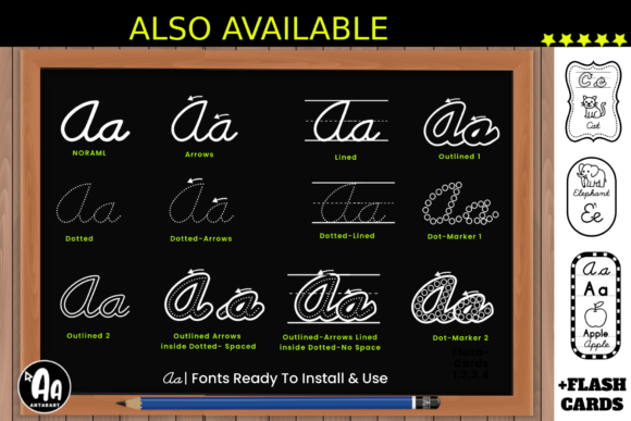Cursive Handwriting Alphabet Tracing Set