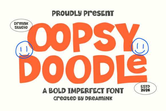 Oopsy Doodle: Celebrate the Beauty of the Handmade with a Bold, Imperfect Display Font