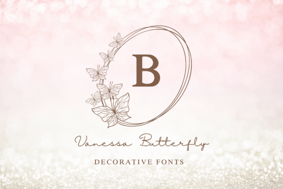 Vanessa Butterfly Monogram Font